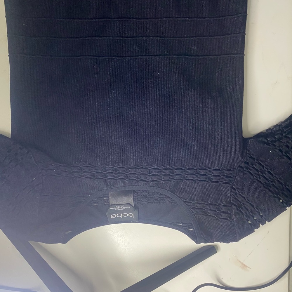 Bebe Elegant Black Knit Top